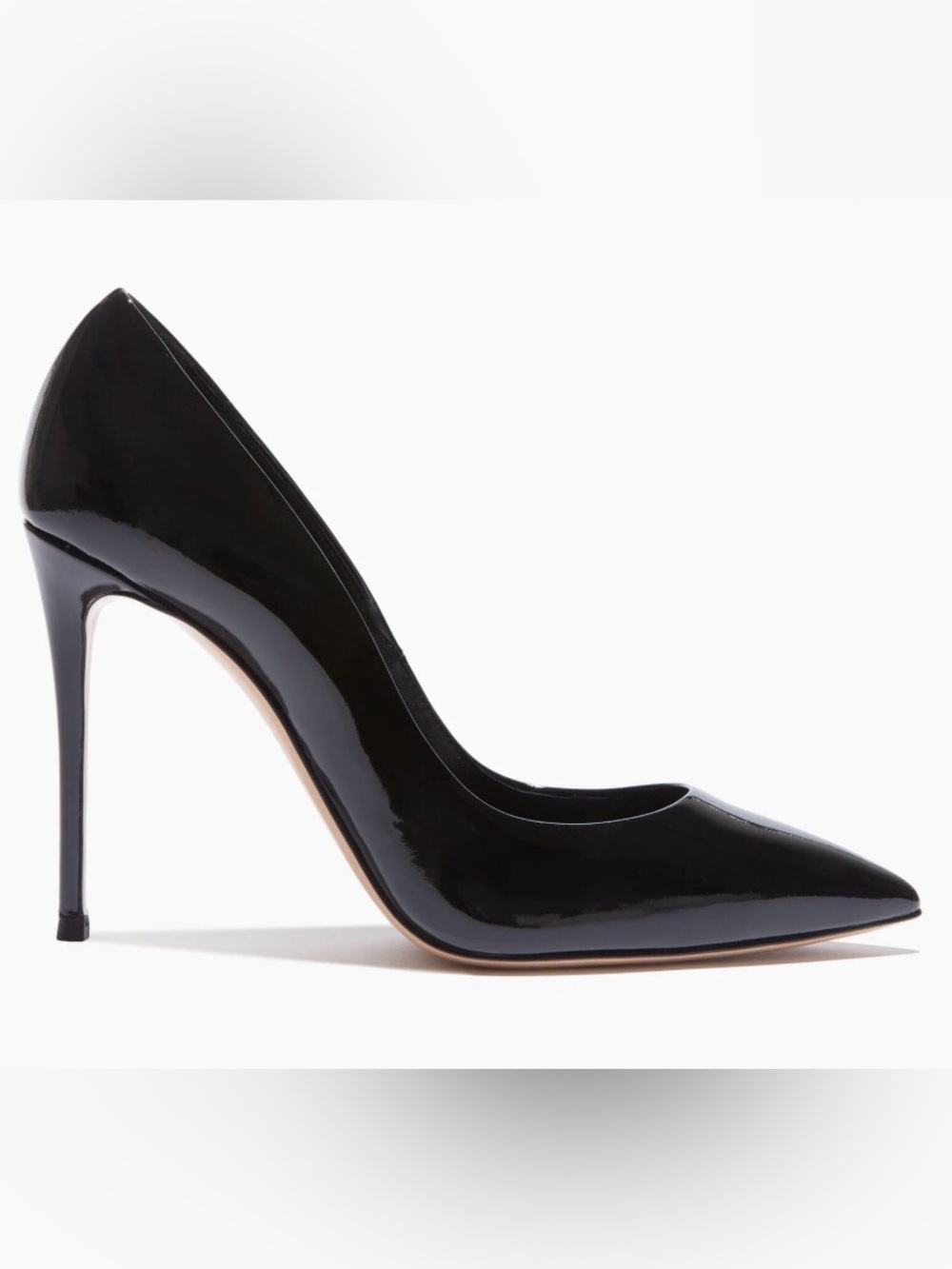 Casadei Julia Black Patent Pointed Toe Stiletto Pumps